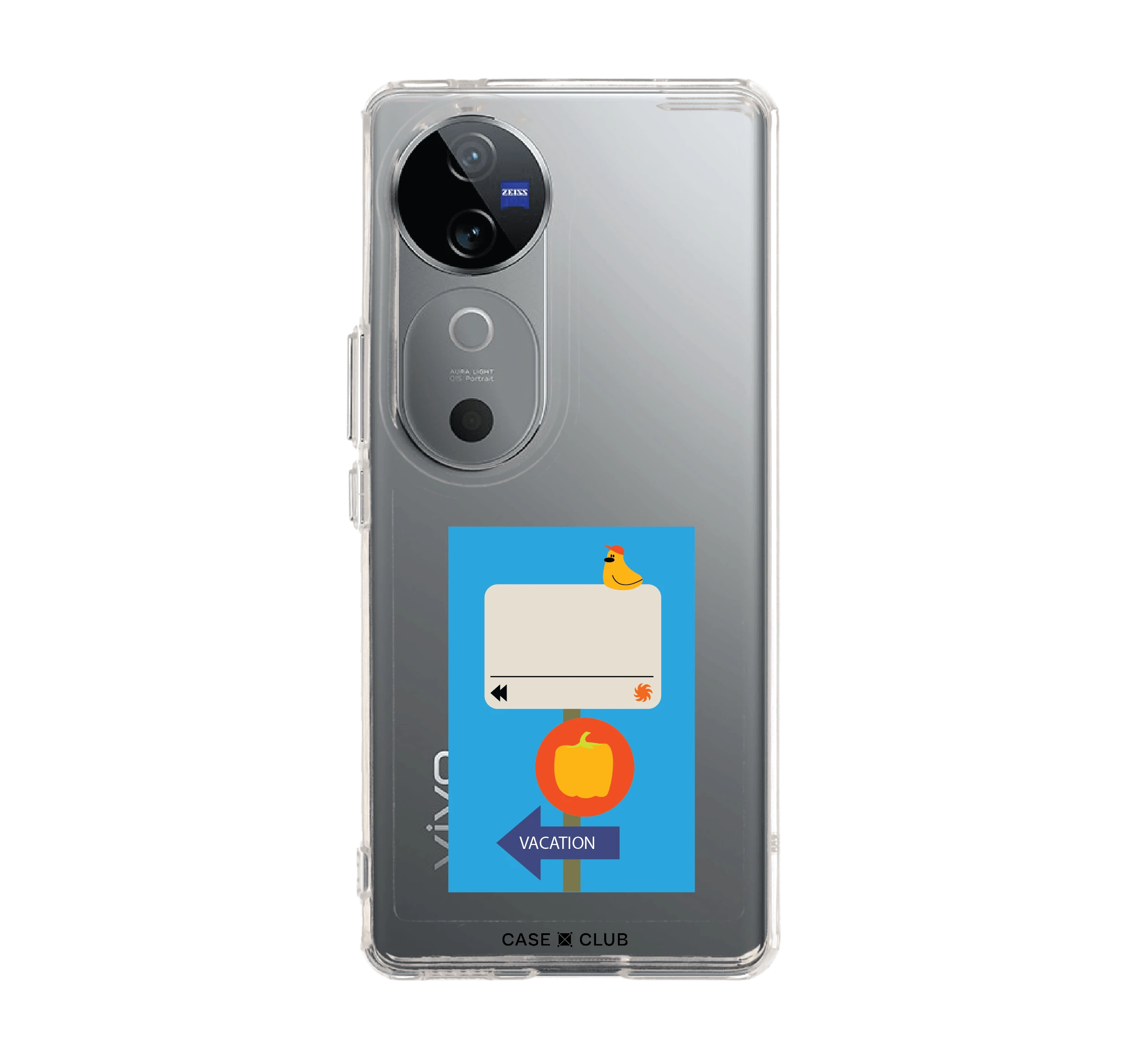 vivo v40 5g clear case vacation signage